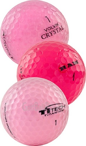 Pink golf balls mixed - mixed, brands